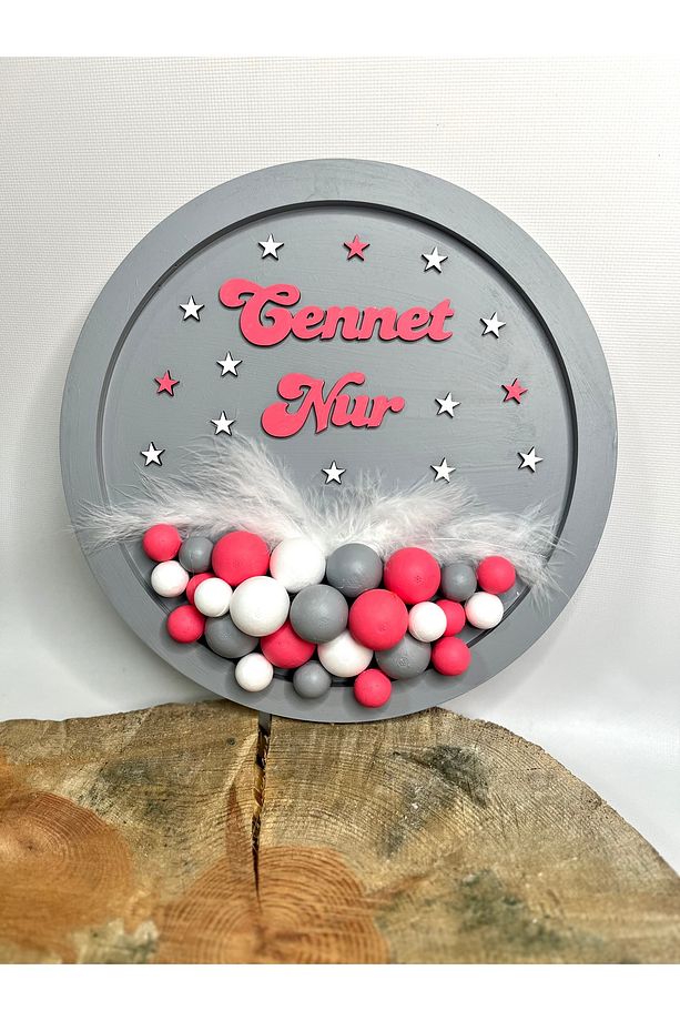 Bebek-Hastane Odası Bubble Kapı Süsü-Kız Bebek Çocuk Odası İsimli Kapı Süsü - 3