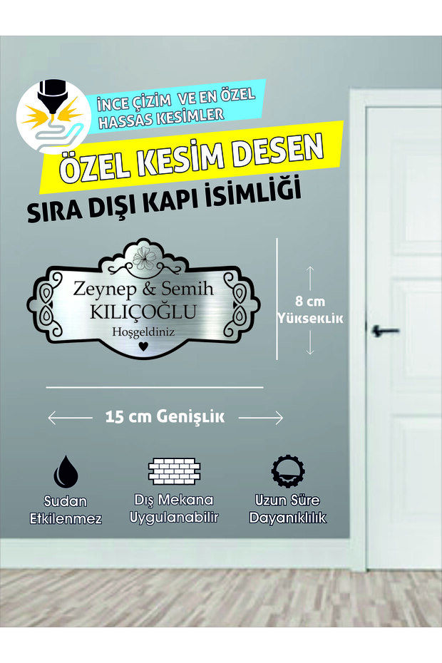 Plexi Kapı Isimliği, Gold & Gümüş Kapı Numarası, Posta Kutusu Isimliği - 3
