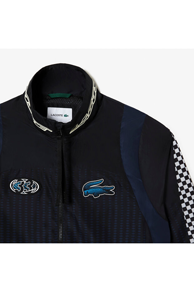 Active Erkek Dik Yaka Baskılı Siyah Mont - 7