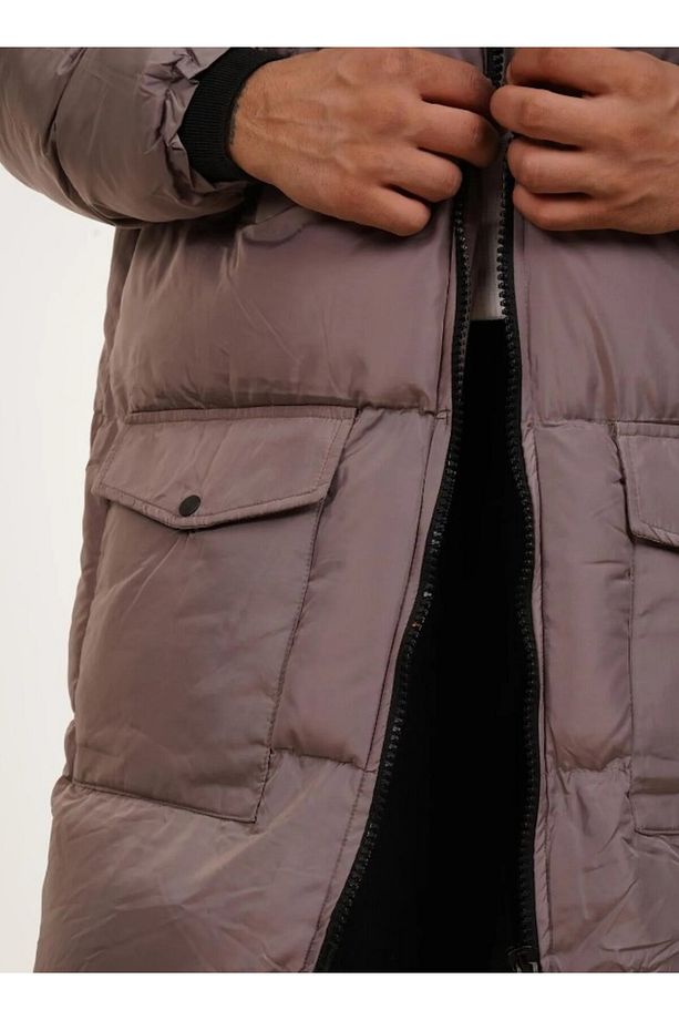 Uzun Kapşonlu Şişme Mont PNC 5008 - 4
