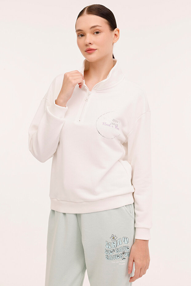 Wl Lillie 16Bt131 4Pr Ecru Women's Sweatshirt