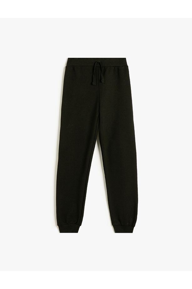 Beli Lastikli Şardonlu Basic Jogger Eşofman Altı - 1