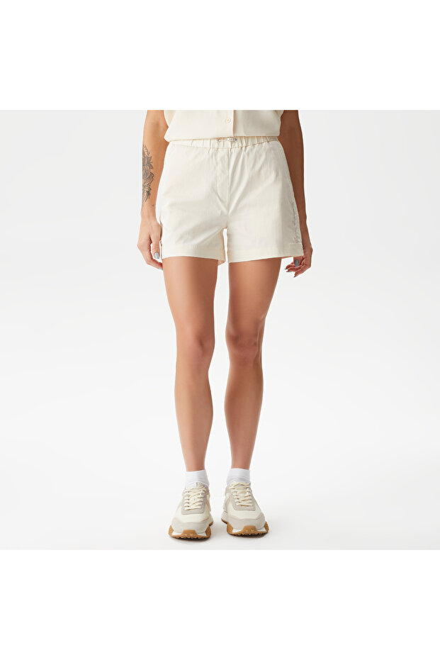 Kadın Regular Fit Beyaz Şort - 3