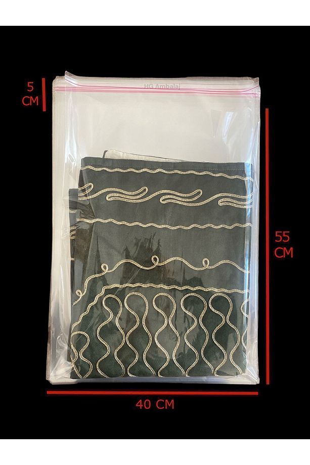 20 Adet 40*60 Cm Bantlı Yapışkanlı Opp Jelatin Poşet, Şeffaf Poşet ( 40x55 5) - 1
