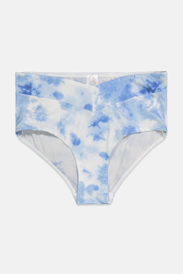 Women High Waist Tie Dye Panty, Blue