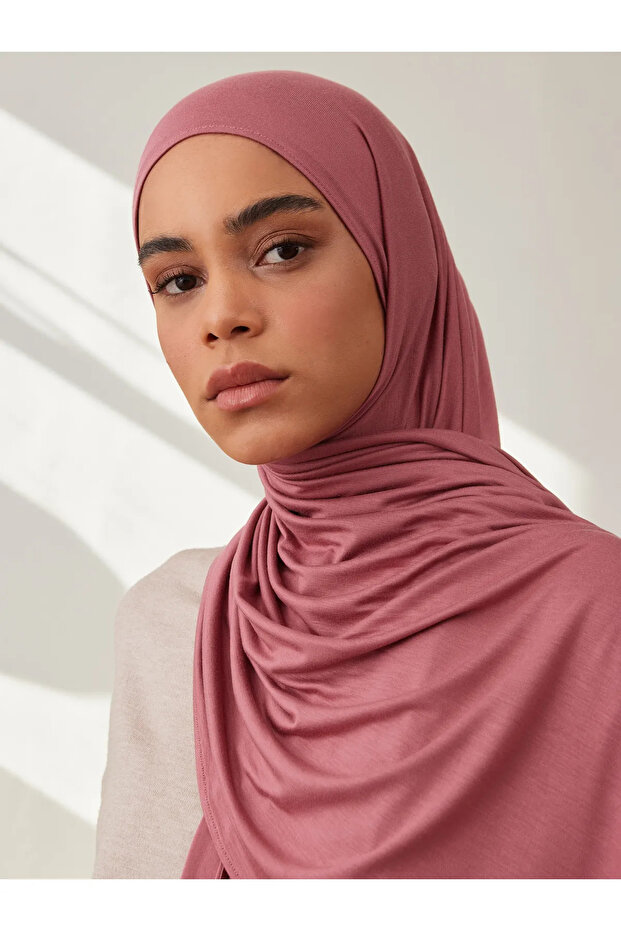 Small Premium Jersey Shawl | Color: Pomegranate Rose | Dimensions: 150X50 cm | Hijab
