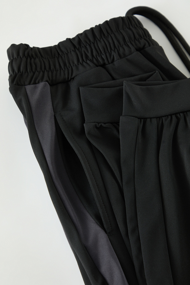 Siyah Regular/Normal Kesim Renk Bloklu Spor Eşofman Altı TMNAW25EA00030 - 9