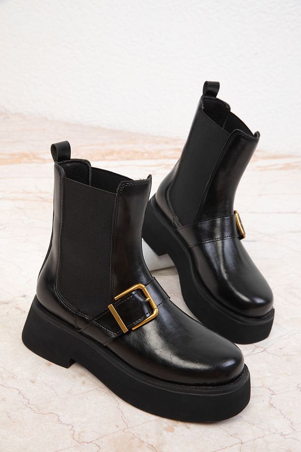 Siyah Kadın Bot & Bootie 19754 - 3