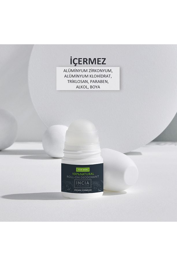 %100 Doğal Roll On Deodorant Erkeler İçin Ter Kokusu Önleyici Lekesiz 50 ml X 2 Adet - 3