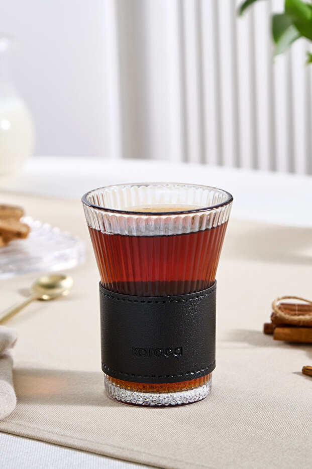 Leather Cool Touch Latte Bardağı 210 Ml Siyah - 2