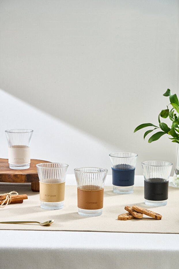 Leather Cool Touch Latte Bardağı 210 Ml Siyah - 8