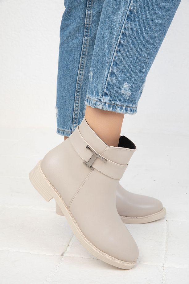 Bej Kadın Bot & Bootie 19770 - 5