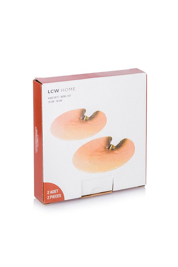 LCW HOME Açık Bej Desenli Cam Kase Seti 2'li 16 Cm - 5