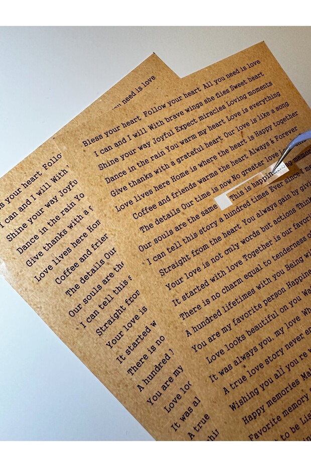 Sentence Sticker English Kraft Word Scrapbook Journal Scrapbooking Bless 3 / 4