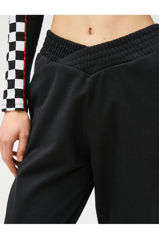 Jogger Eşofman Altı Çapraz Belli Cep Detaylı - 5