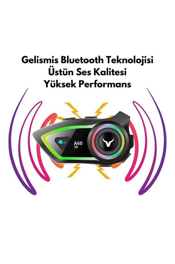 2 Intercom Bağlantılı Su Geçirmez Motosiklet Kask Bluetooth 5.3 300m Intercoom 2.000mah New - 2