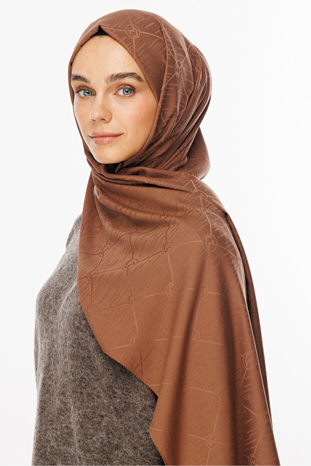 Yalı Moon Is Pattern Jacquard Shawl - 4