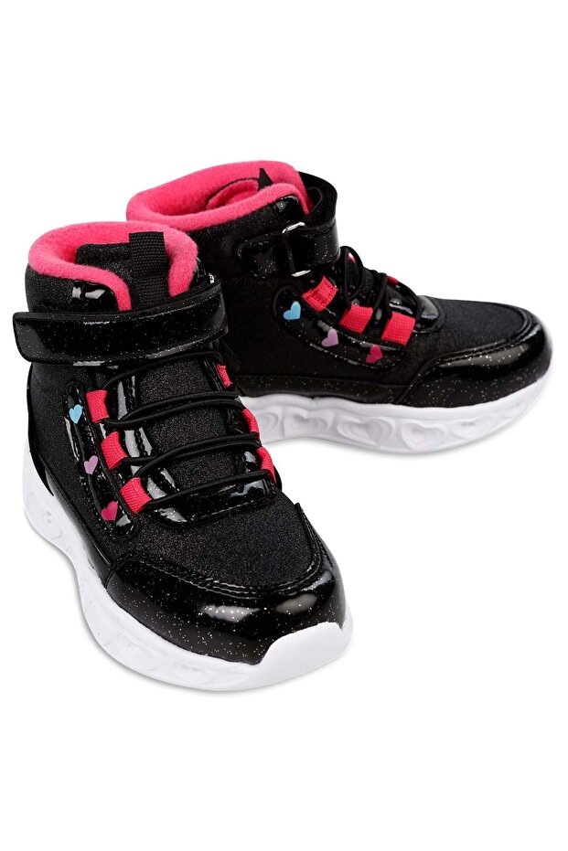 0879 Kız Çocuk Anatomik Taban Işıklı Bot - 1