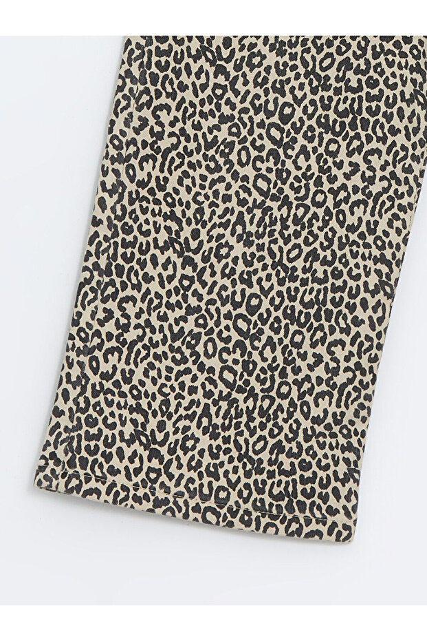 LCW Wideleg Fit Leopar Desenli Kız Çocuk Pantolon - 2