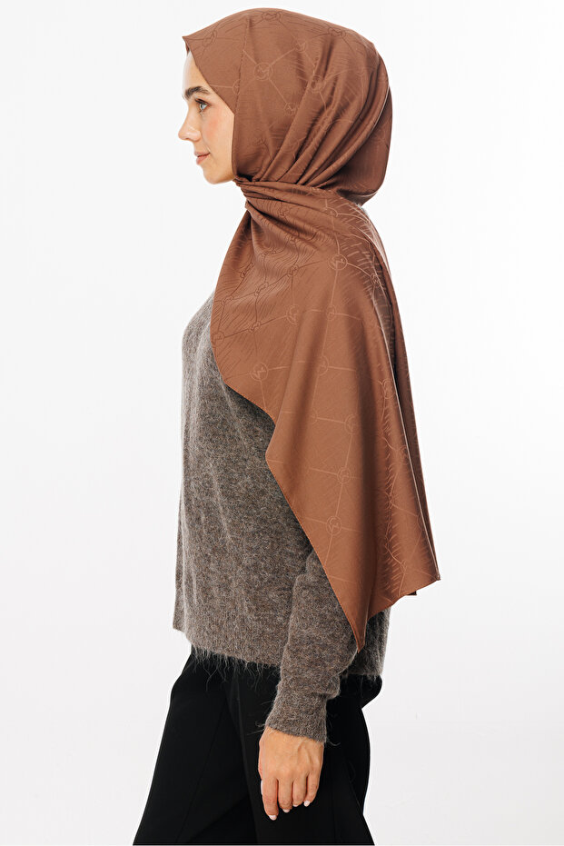 Yalı Moon Is Pattern Jacquard Shawl - 3