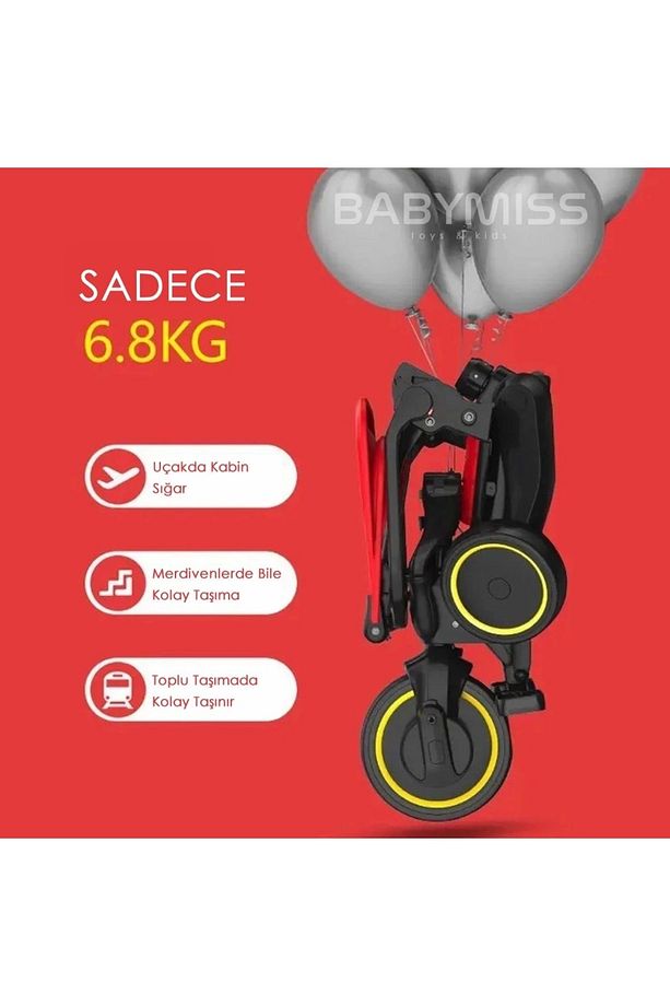 Trike Plus F3 Ebeveyn Kontrollü Katlanabilir Bisiklet Gri - 4