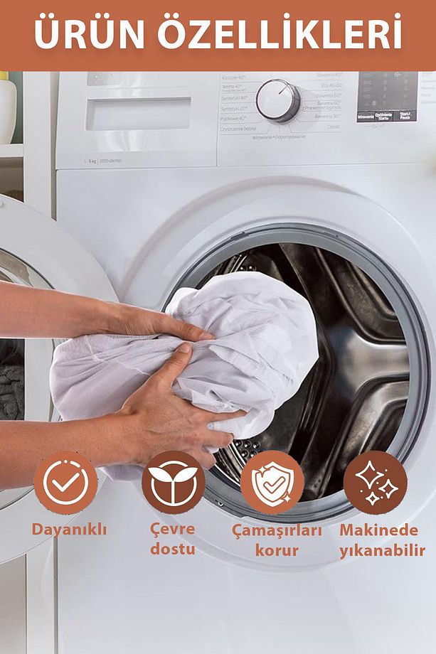 Çamaşır Filesi 2 Adet Ayakkabı Çorap Çamaşır Yıkama Filesi Bağcıklı Valiz Organizer Çamaşır Sepeti - 4