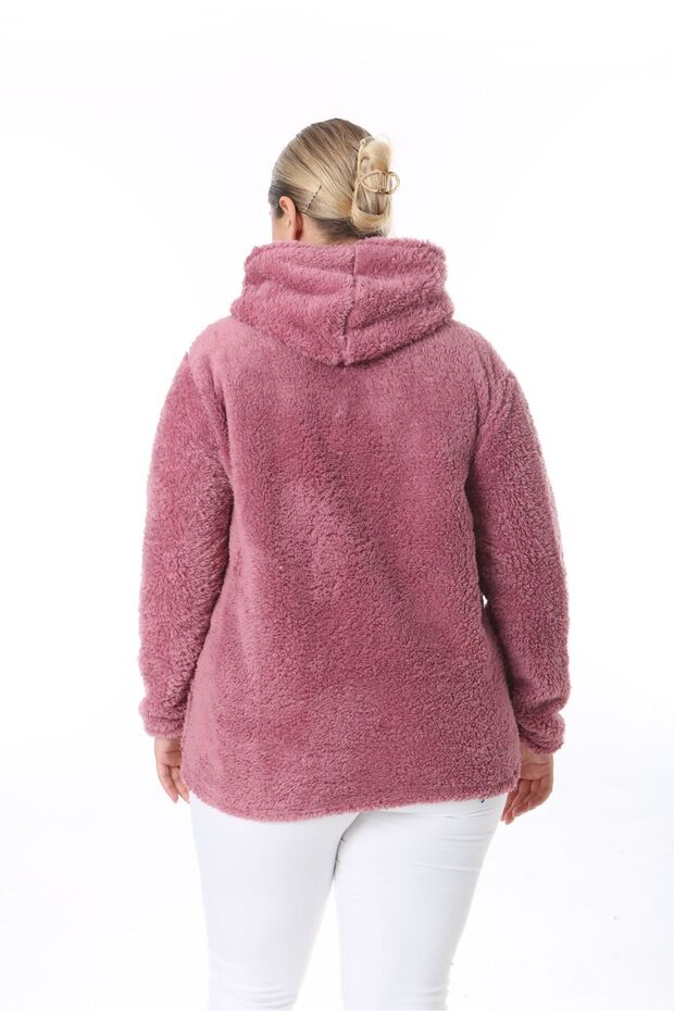 Peluş Kapüşonlu Polar - 2