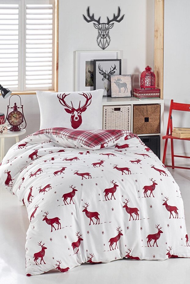 Claret Red Single Junior Bedding Set