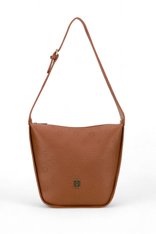 Logo Detailed Tan Women's Shoulder Bag 05Pc24K833-Bf