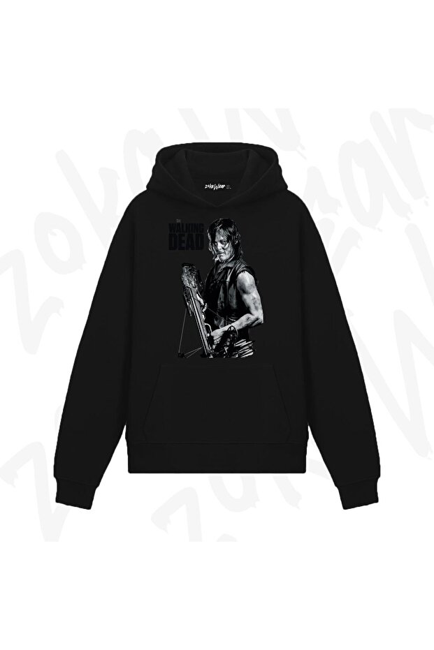 Daryl Dixon the Walking Dead Design Printed Hooded Sweatshirt