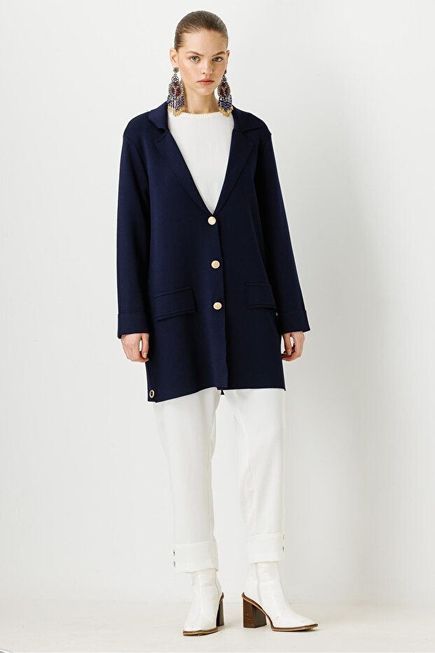 Triko Ceket Lacivert - 3