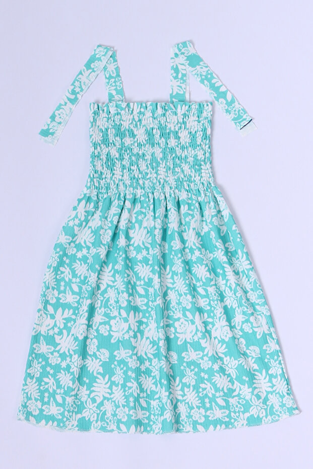 Girl's Strap Dress Flower Pattern B35