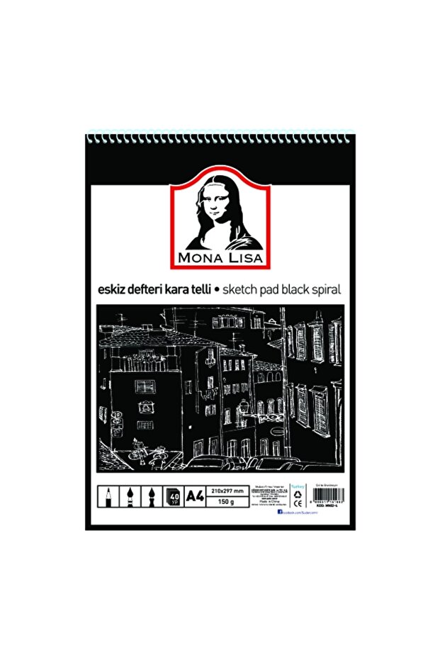 Mn02-4 Sketchbook Black Wire A4 150g 40 Yp