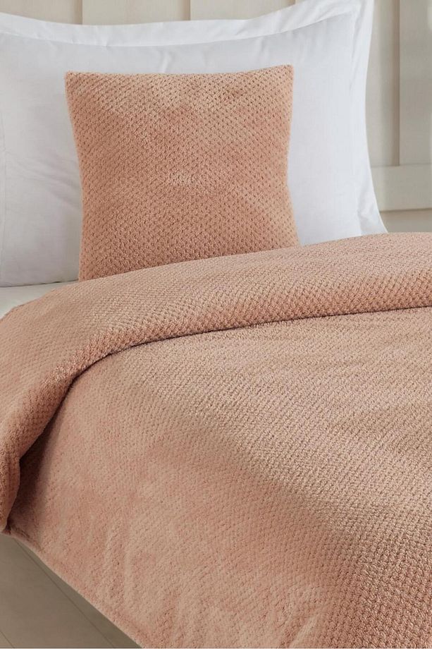 Softy Tek Kişilik Yatak Örtüsü | Wellsoft Battaniye 150 X 220cm 1 Adet 45x45cm Kırlent Kılıfı - 4