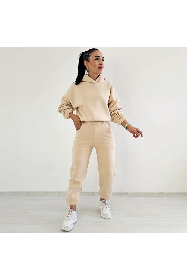 3 İp Kapşonlu Eşofman Takımı - 3