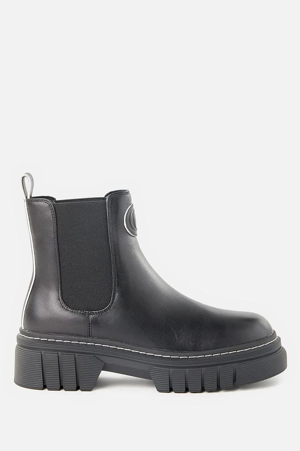 Deri Siyah Bot FLFALSLEA10-BLACK - 1