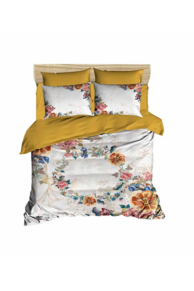 Love Rose Ornament 3D Digital Double Duvet Cover Set