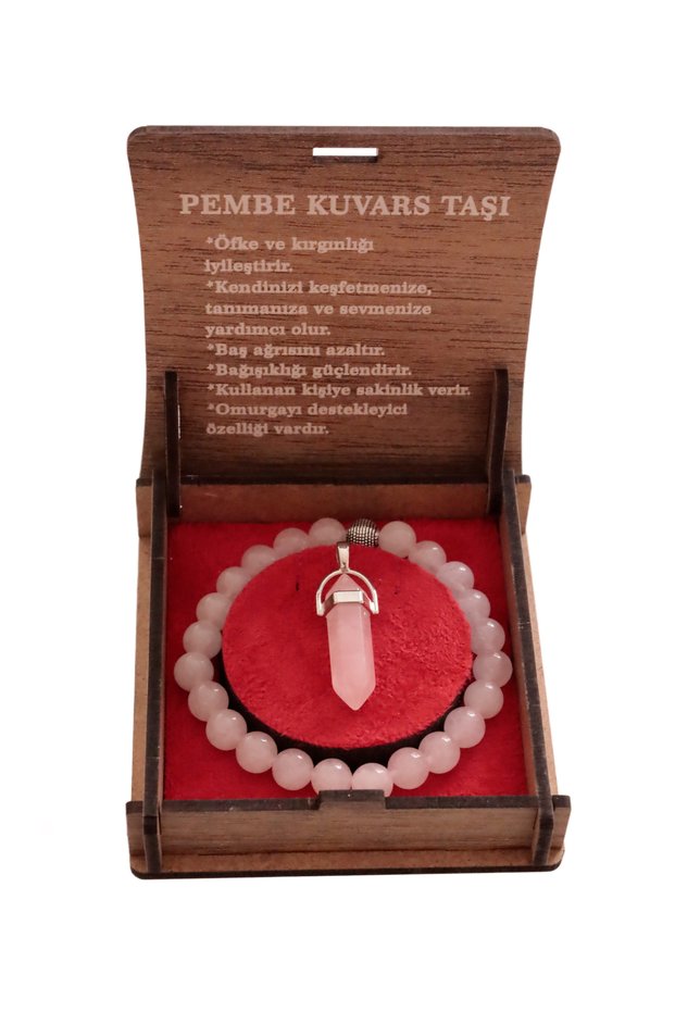 Pink Quartz Bracelet & Necklace Set – Symbol of Love and Positive Energy