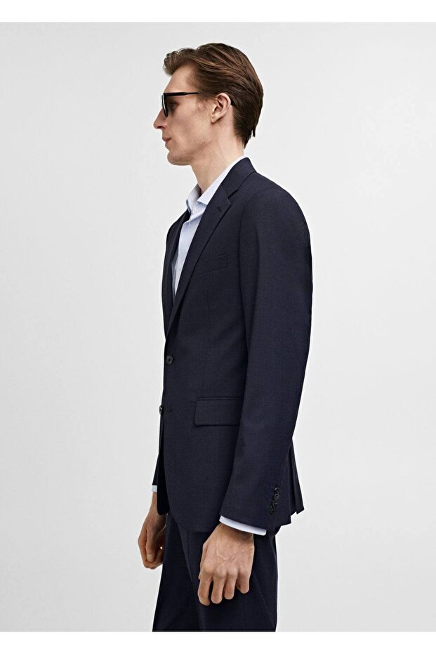 Comfort Strech kumaş dar kesim blazer ceket - 5
