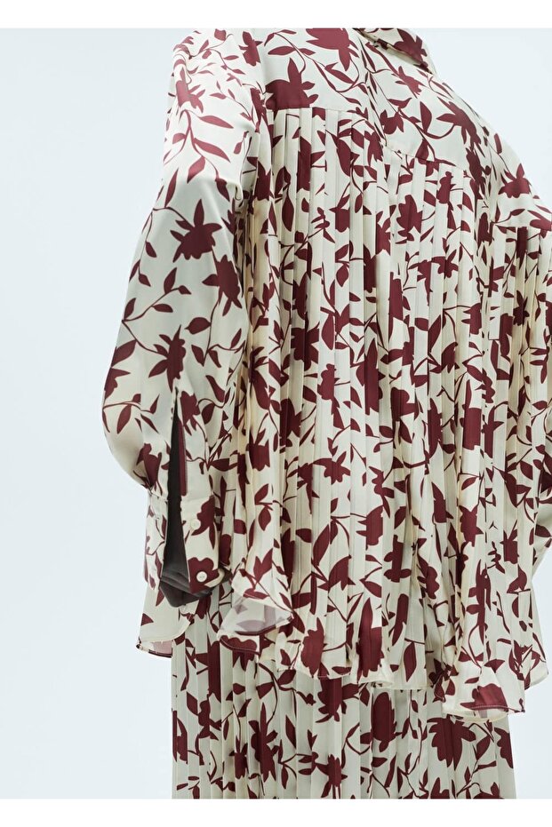 Çiçek desenli gömlek - 4