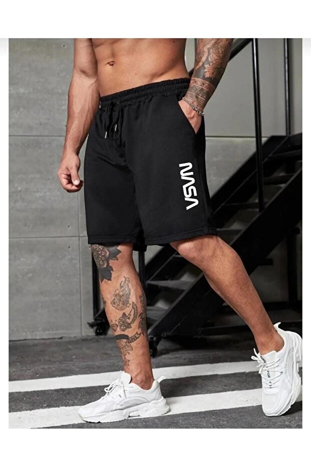 Two Thread Nasa Printed Shorts - 1