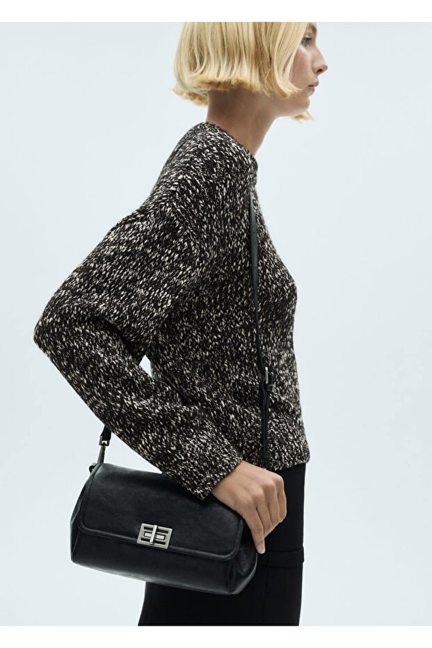 Kırçıllı yuvarlak yaka kazak - 1