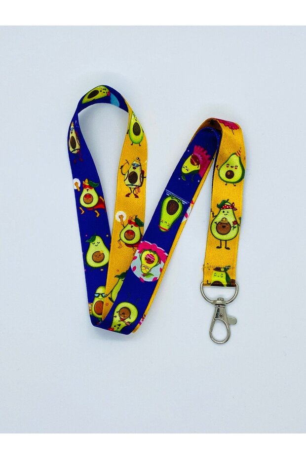 Cute Avocado Themed Neck Lanyard Card Holder