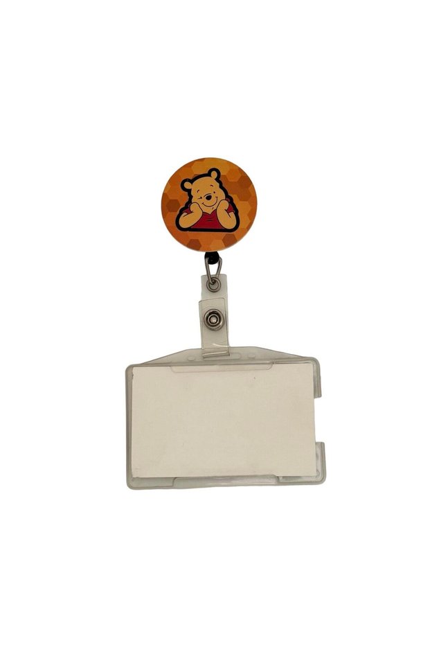 Cute Honey Bear Themed Metal Yoyo Card Holder Yoyo Id Badge Holder