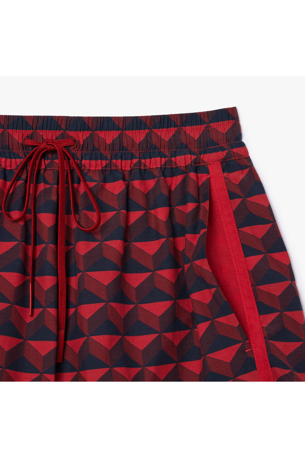 Kadın Baskılı Kırmızı Şort - 7