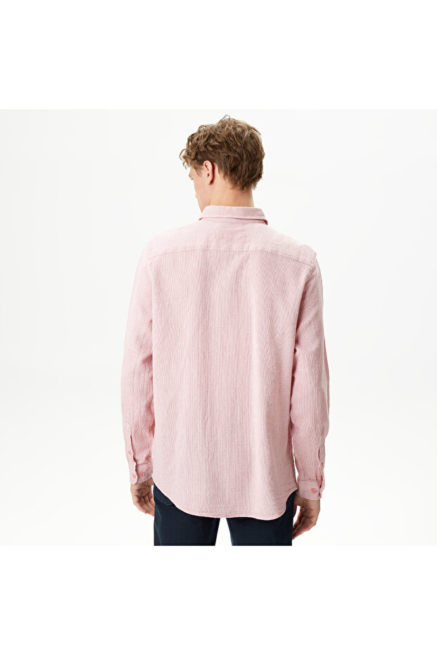 Erkek Regular Fit Pembe Gömlek - 2