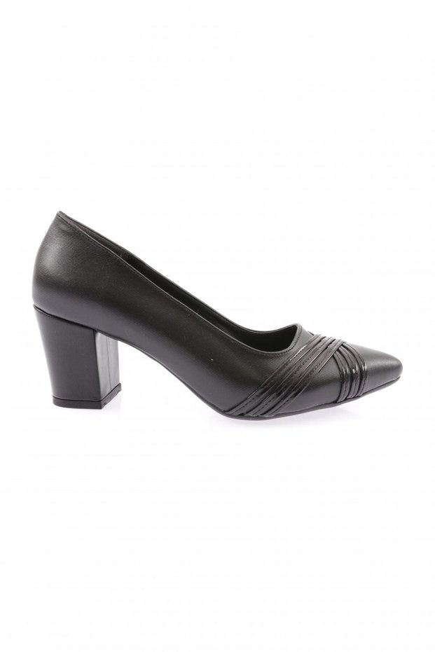 K616-22k Women's Pointed Toe Cross Patent Leather Striped Heeled Shoes