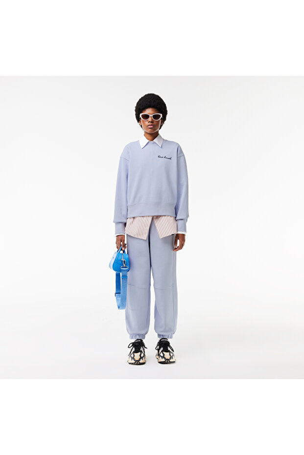 Classic Kadın Mavi Sweatshirt - 5