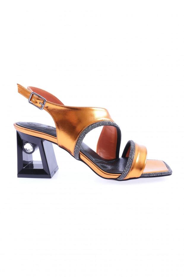 Women's Classic Heeled Shoes Orange Opening 721021033