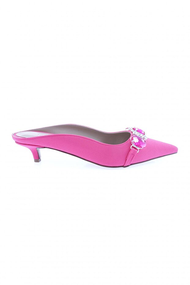 Woman's crystal stone slipper fuchsia scuba 53362821